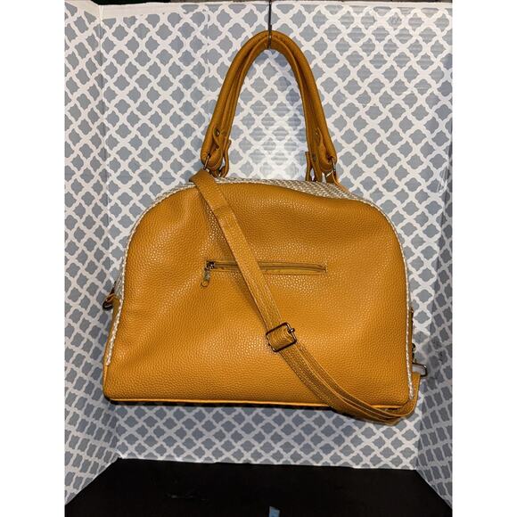 Frida Khalo Caricature Knit Mexican Purse Woven Mustard Yellow Crossbody Tote EU - Picture 5 of 9